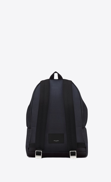 city backpack in nylon canvas and leather